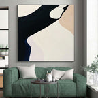 Minimalist Curved Shapes Abstract Painting with Subtle Grace WINK051