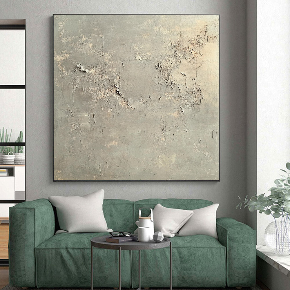 Gray Textured Background Abstract Painting with Industrial Charm WINK037