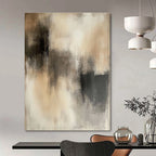 Monochrome Blur Abstract Painting for Zen - Inspired Meditation Centers GAB1217