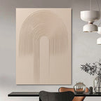 Beige Textured Arch Art Minimalist Abstract Painting for Sophisticated Spaces GAB1403