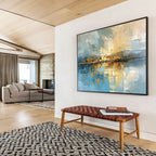 Cityscape Abstract Reflection Painting for Urban Lofts YHT049