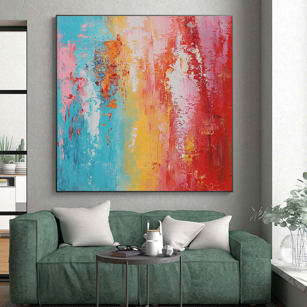 Pastel and Bright Abstract Painting with Cheerful Harmony WINK799