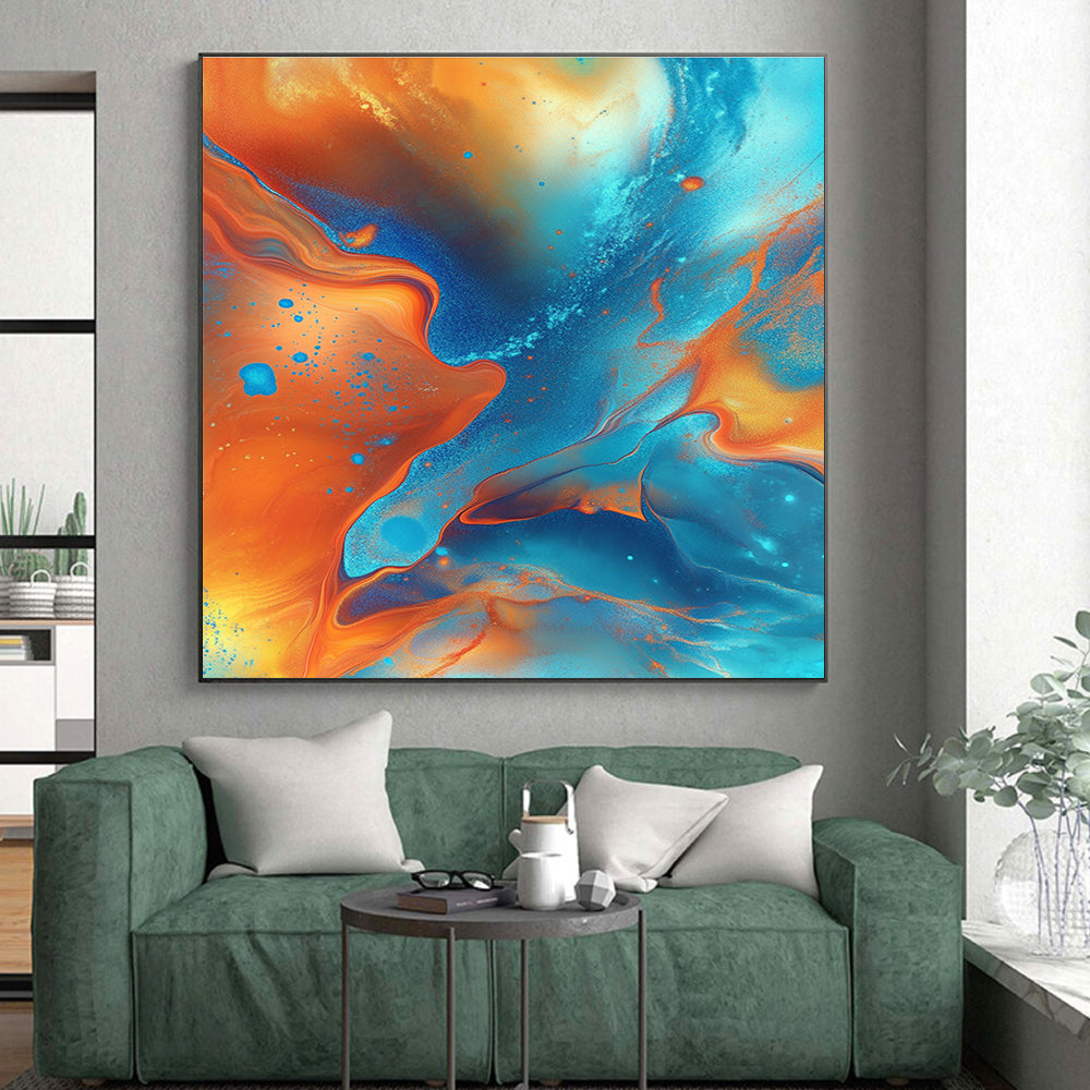 Colorful Abstract Flows Painting with Vivid Movement WINK416