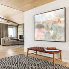 Soft Tones Landscape Abstract Painting with Dreamy, Ethereal Ambiance ABS468