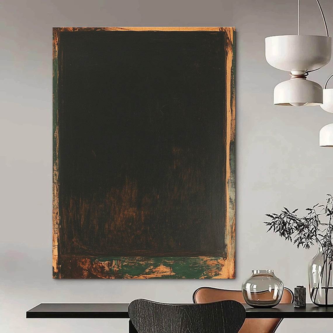 Dark Abstract Painting for Modern Art Gallery Installations GAB1283