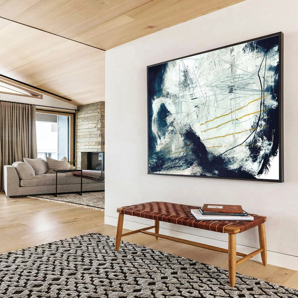 Dynamic Strokes Abstract Painting for Creative Studios YHT141