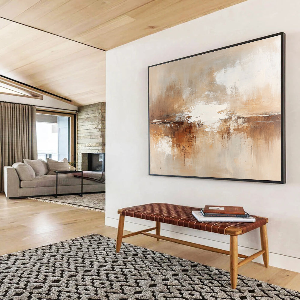 Earth - Toned Abstract: Warm, Muted Colors for Subtle Depth Abstract Painting ABS172