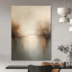 Misty Lake Abstract - Dreamy Forest Water Scene GAB0536