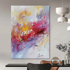 Colorful Abstract with Signature Painting for Personalized Home Studios GAB1229