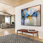 Colorful Abstract Reflection Painting for Lakeside Vacation Homes YHT376