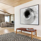 Black and White Circular Texture - Depth in Minimalism ABS027