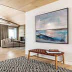 Serene Sea Abstract Painting for Coastal Retreats YHT148