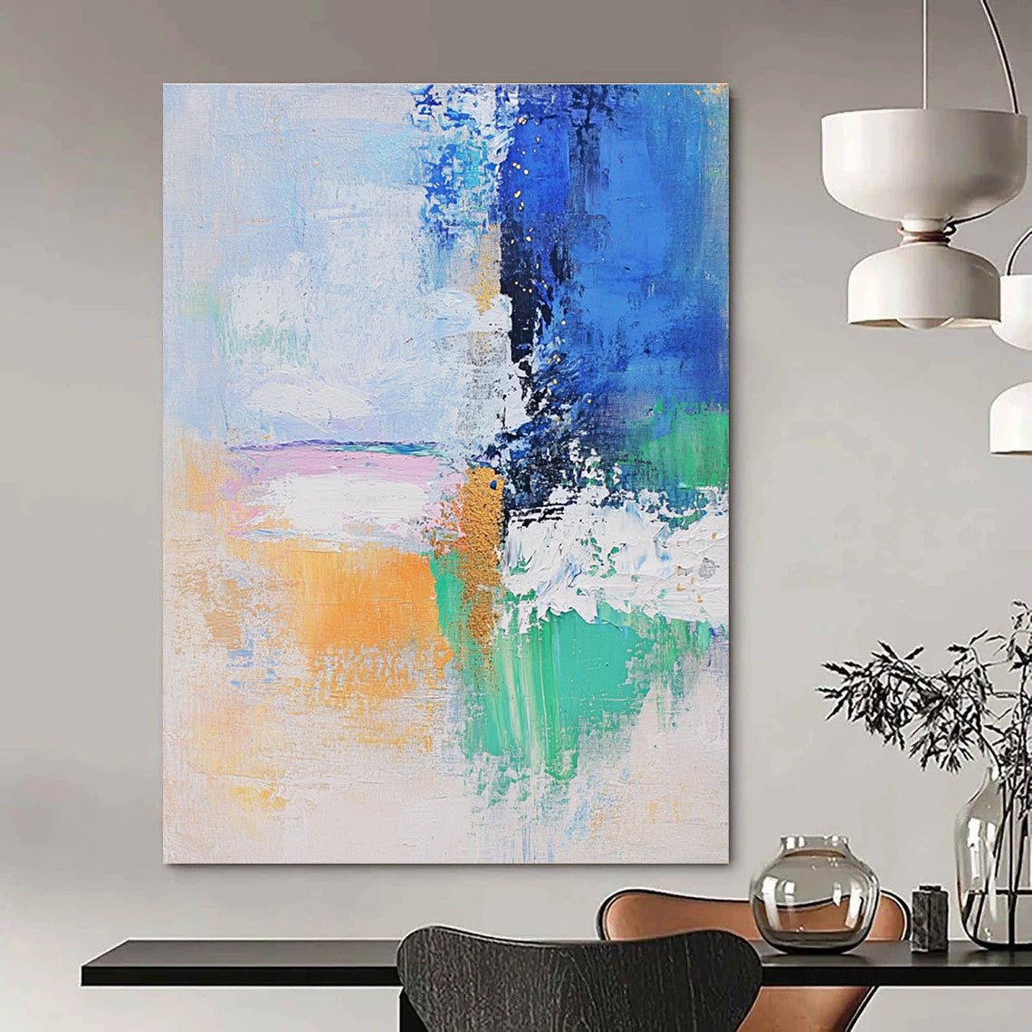 Colorful Abstract Composition Painting for Creative Art Studios GAB0808