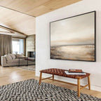 Neutral Seaside Abstract Painting for Calm Spaces YHT101