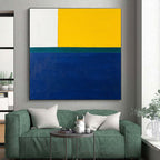 Bold Color Block Composition Abstract Painting with Vibrant Energy WINK164