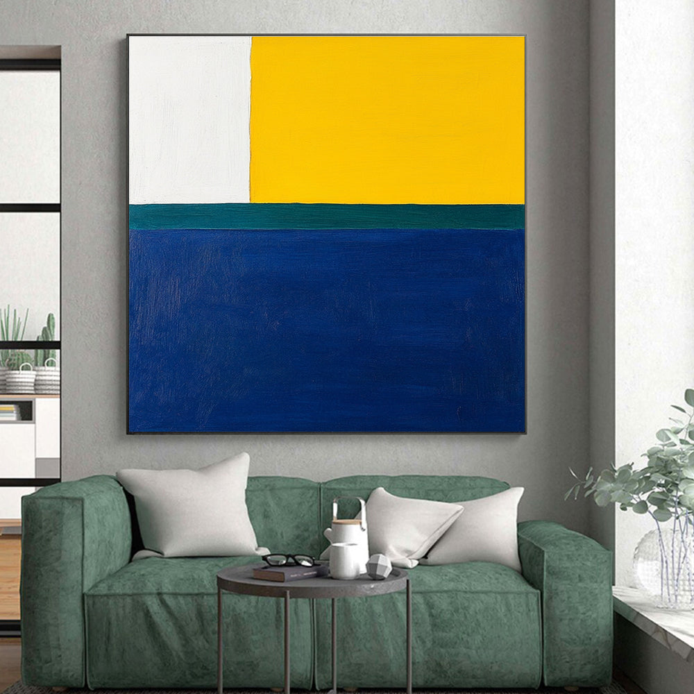 Bold Color Block Composition Abstract Painting with Vibrant Energy WINK164
