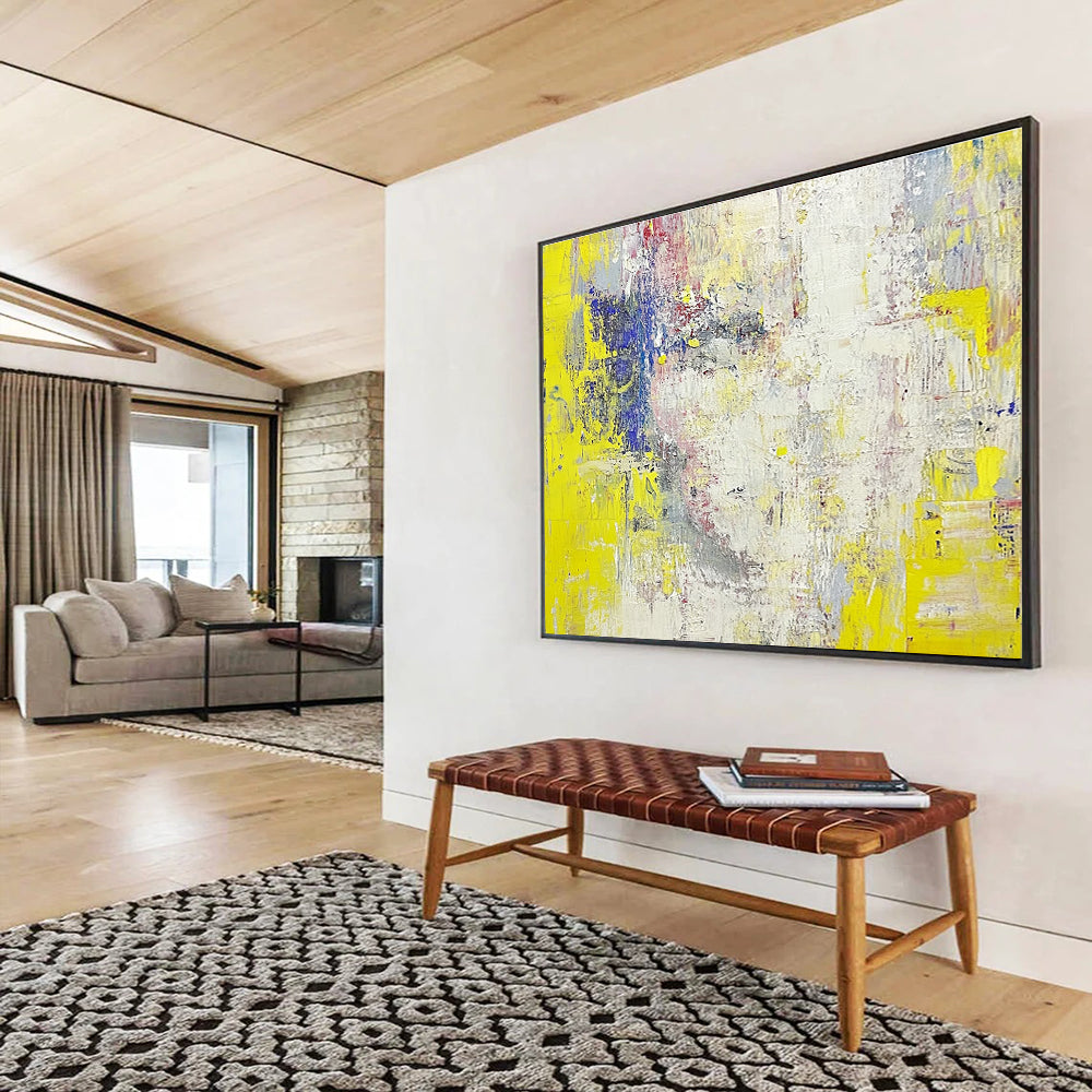 Vibrant Abstract Expression Painting with Bold, Energetic Colors ABS528