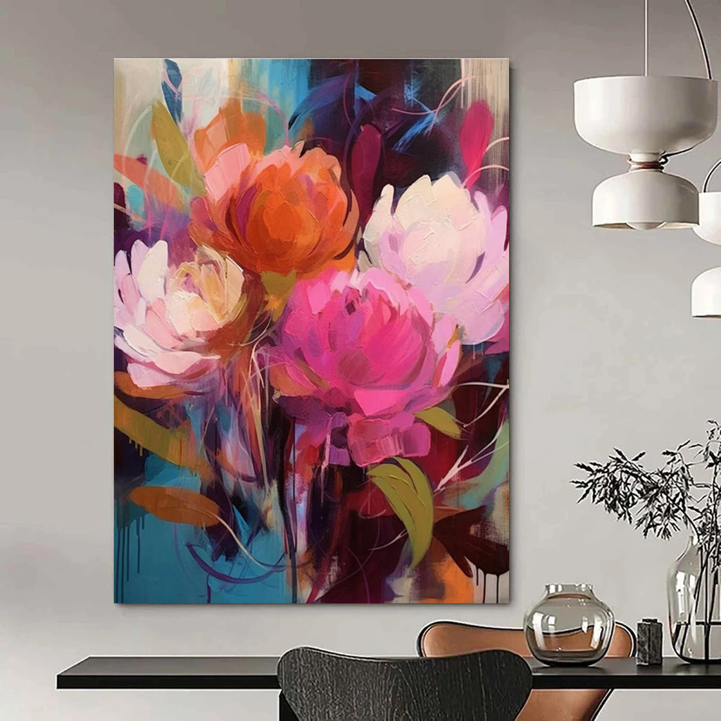 Vibrant Floral Abstract Painting for Art - Centric Hallways HENG427