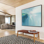 Soft Blue Sea - Sky Abstract Painting ABS208