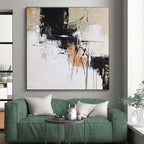 Neutral Abstract Composition Painting with Timeless Sophistication WINK409