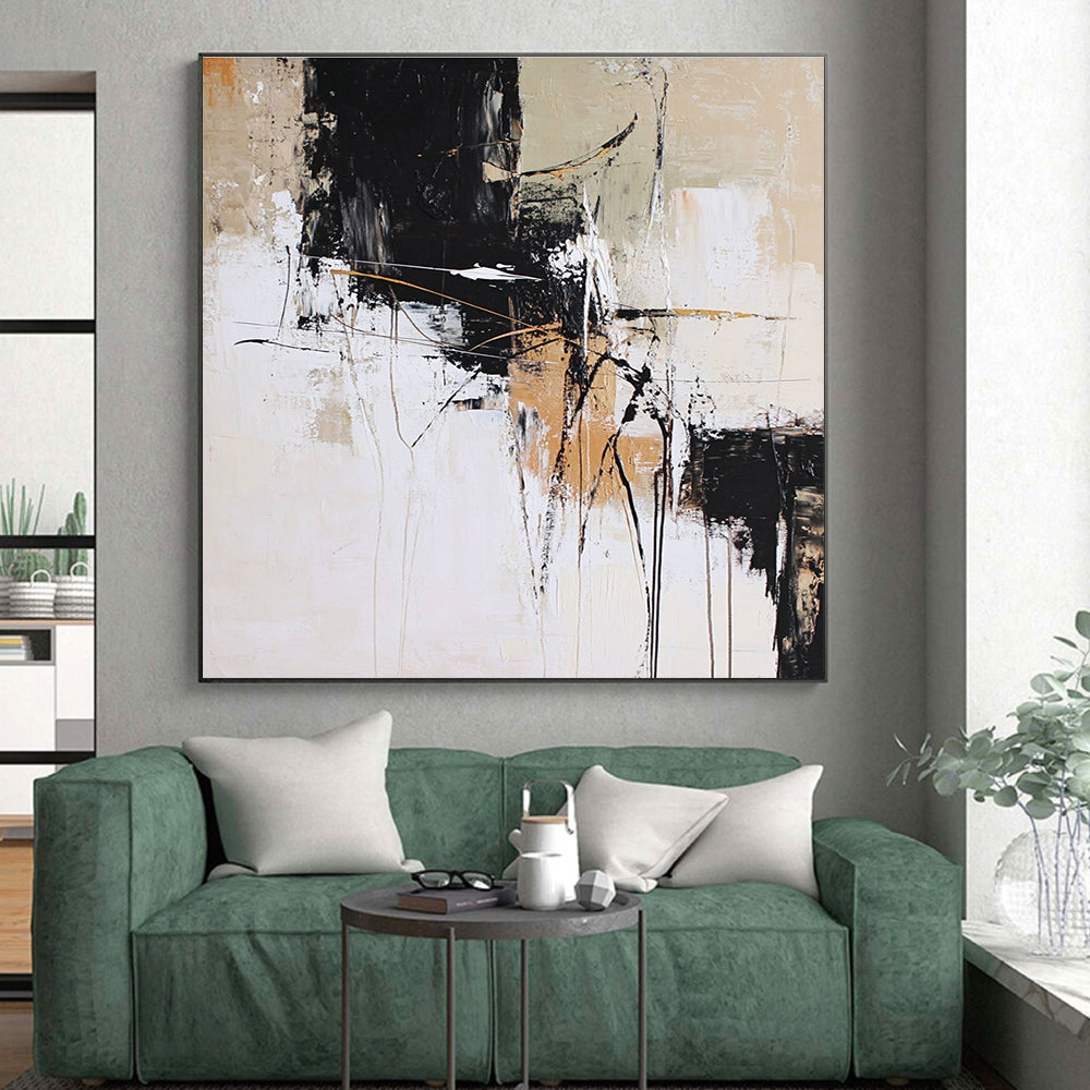 Neutral Abstract Composition Painting with Timeless Sophistication WINK409