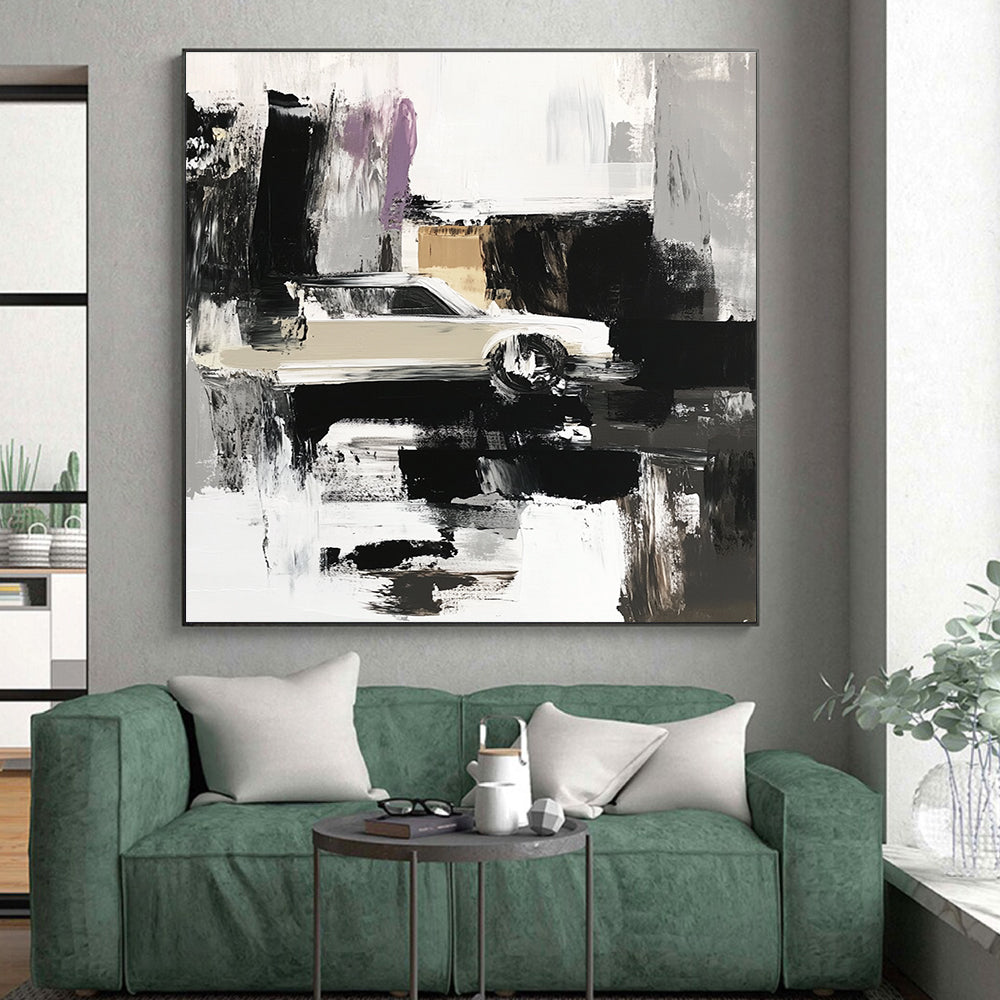 Abstract Car Scene Painting with Urban Mystery WINK360