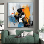 Dynamic Figure Abstract Painting with Expressive Energy WINK798