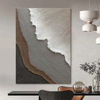 Subtle Neutral Textured Layers Abstract Painting for Calm Interiors HENG269