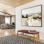 Neutral Landscape Abstract Painting with Subtle Tones ABS286