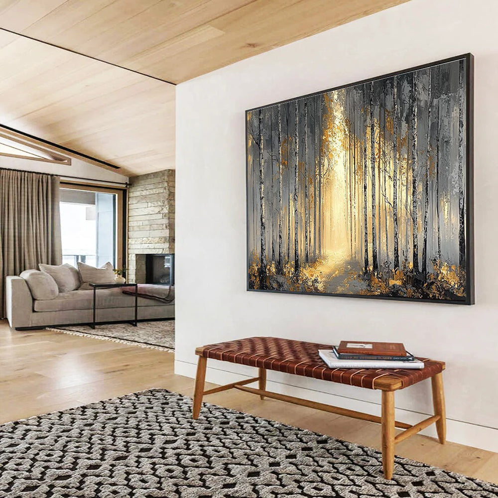 Misty Forest Abstract Painting for Nature - Themed Spas YHT159