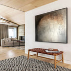 Moody Textured Neutral Understated Drama Abstract Painting ABS125
