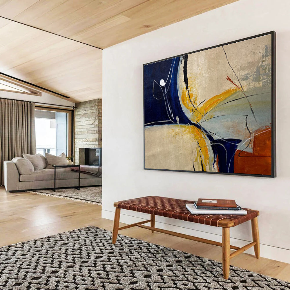 Minimalist Abstract Shapes Painting for Contemporary Offices YHT331