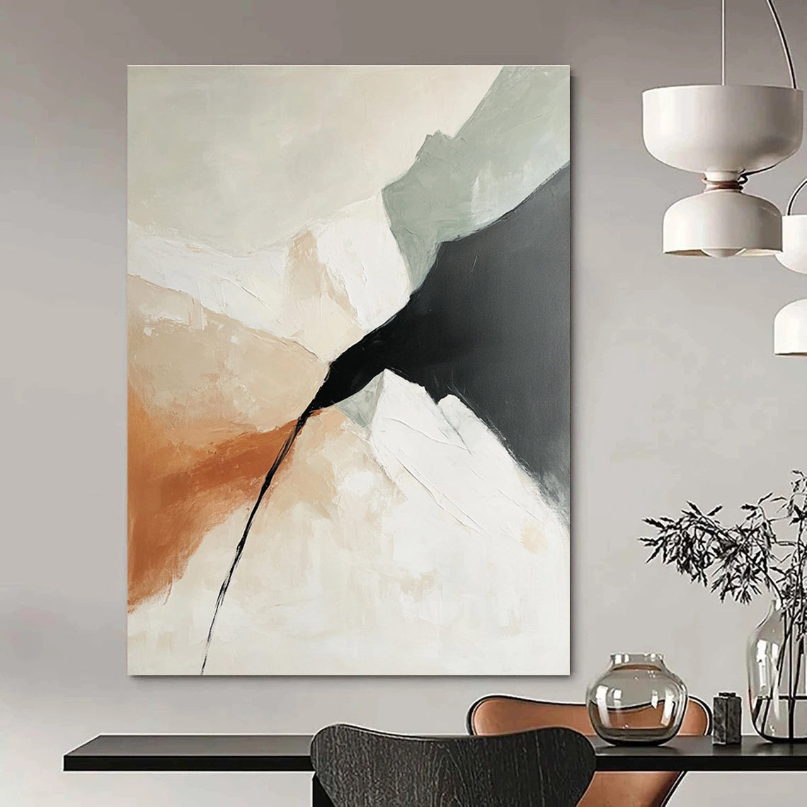Abstract Mountain Scene Painting for Adventure - Themed Home Decor GAB1228