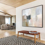 Neutral Blocks Abstract Composition Painting ABS220