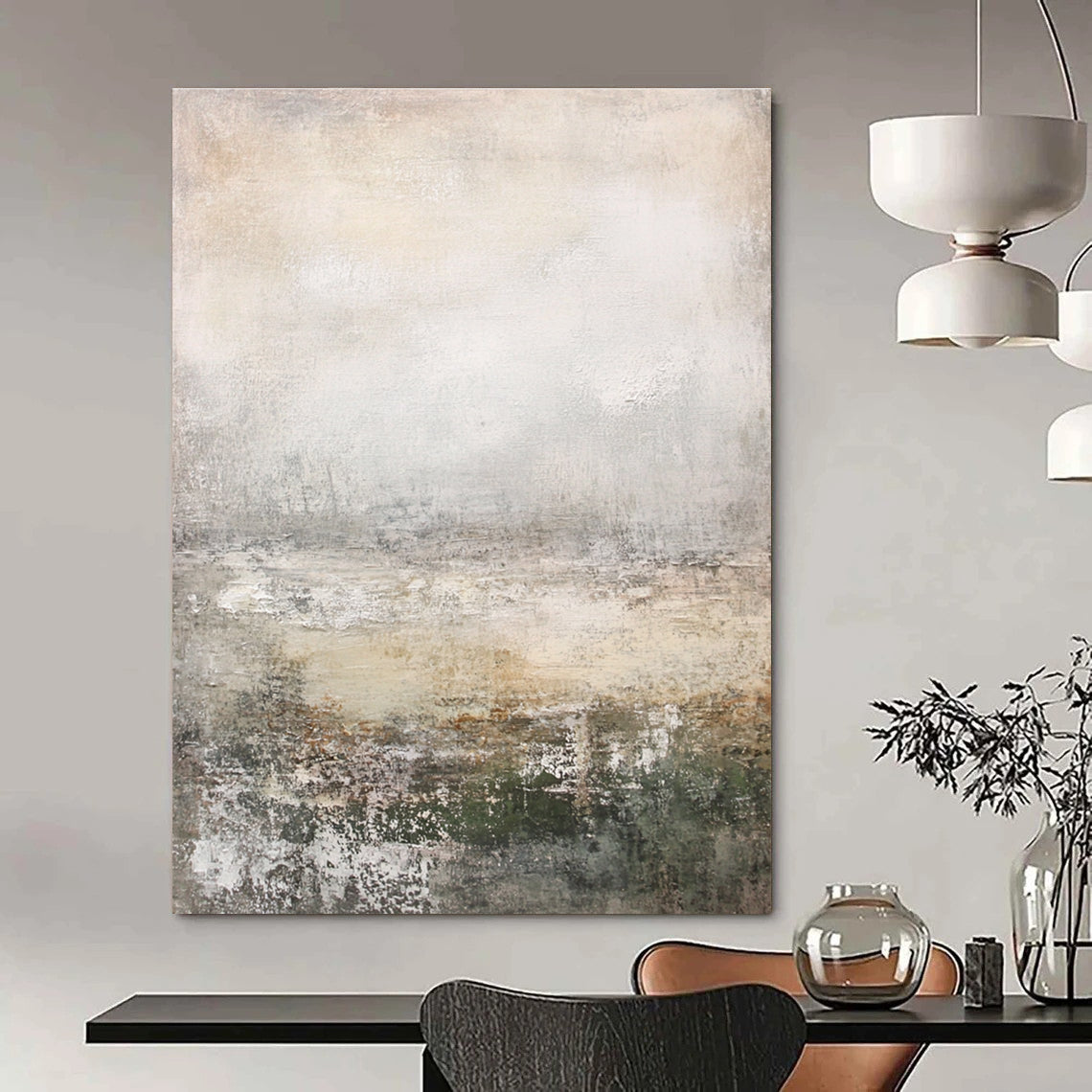 Misty Landscape Abstract Painting for Nature - Inspired Living Rooms GAB0931