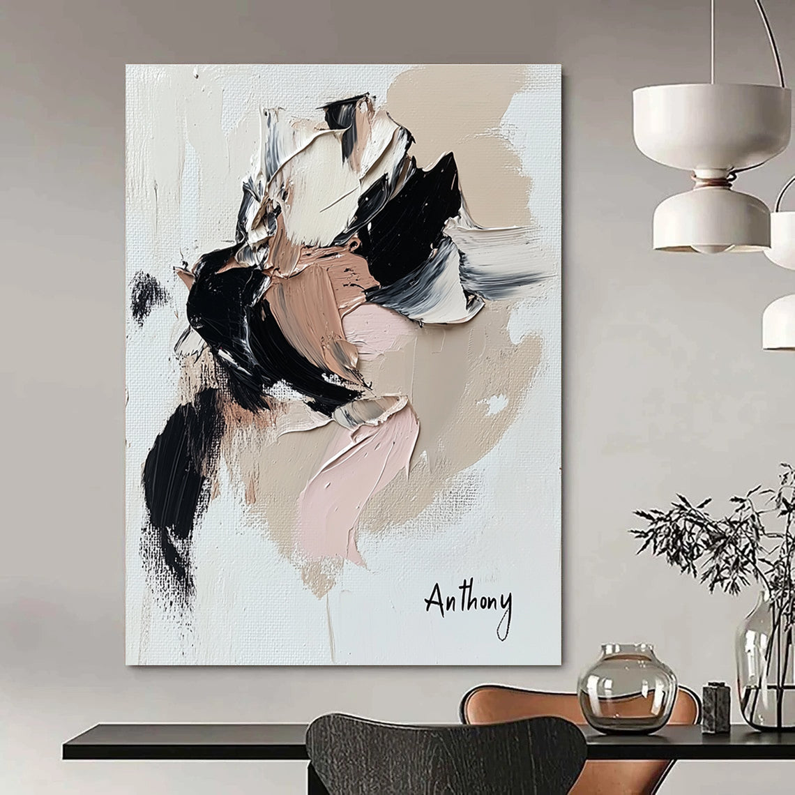 Palette Knife Abstract Painting for Modern Decor GAB0724