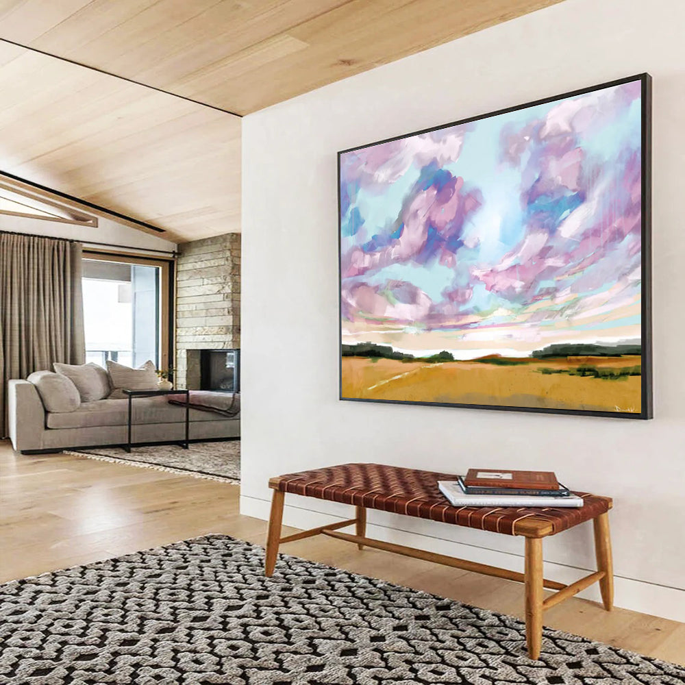 Dreamy Sky Abstract Painting for Bohemian Homes YHT149