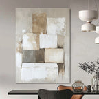 Neutral Tones Abstract Painting for Scandinavian - Style Homes GAB0904