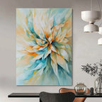 Pastel Flower Burst Abstract Painting for Charming Cafes GAB1103