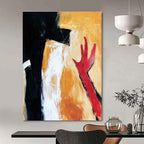 Minimalist Abstract Gesture Painting for Contemporary Studies GAB1113