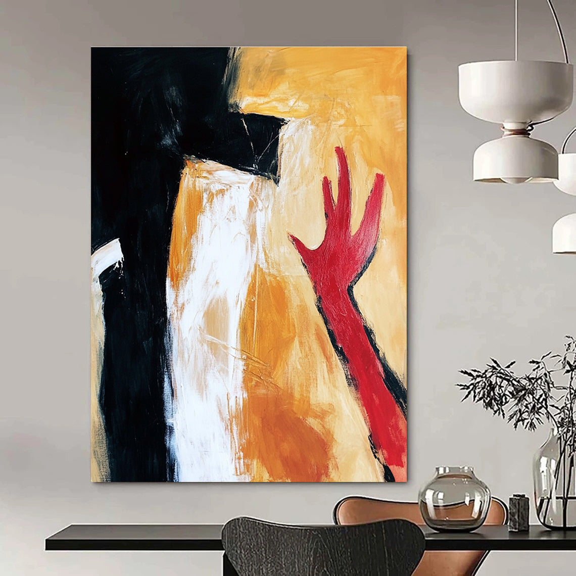 Minimalist Abstract Gesture Painting for Contemporary Studies GAB1113