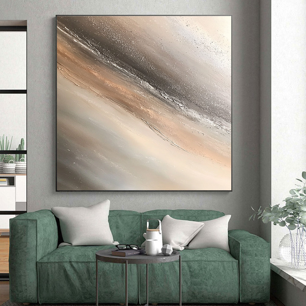 Metallic Tones Abstract Painting with Subtle Shimmer WINK794