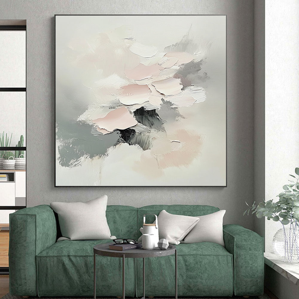 Pastel Abstract Flower Painting with Delicate Charm WINK766