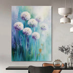 Dandelion Blooms Soft - Colored Floral Abstract Painting GAB0300