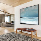 Calm Sea Abstract Minimalist Painting for Serene Spaces YHT031