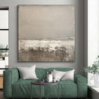Gray and White Minimalist Abstract Painting with Calm Simplicity WINK249