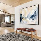 Soft Color Mountain Abstract with Gentle Brushstrokes Abstract Painting ABS358