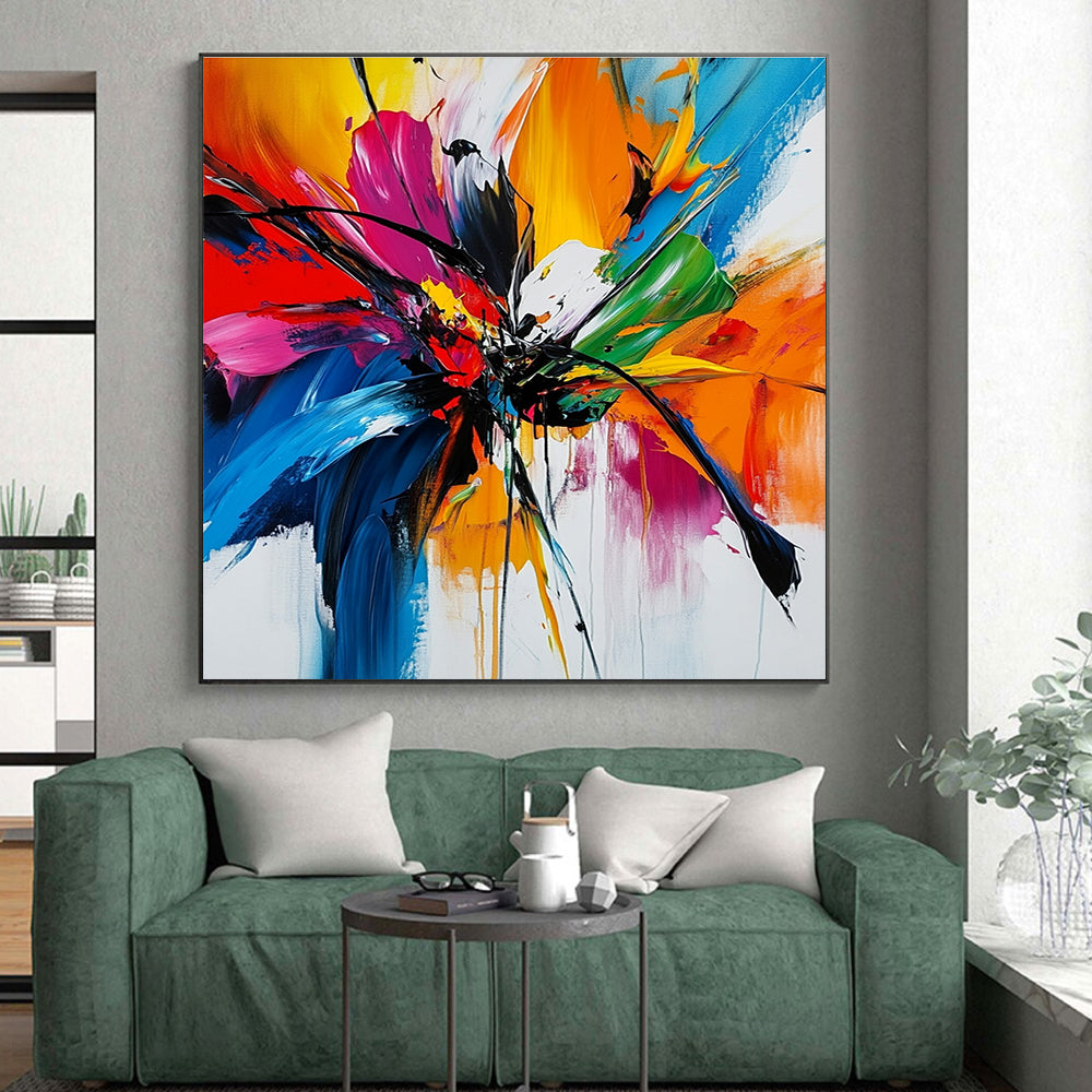 Colorful Flower Abstract Painting with Lively Beauty WINK787