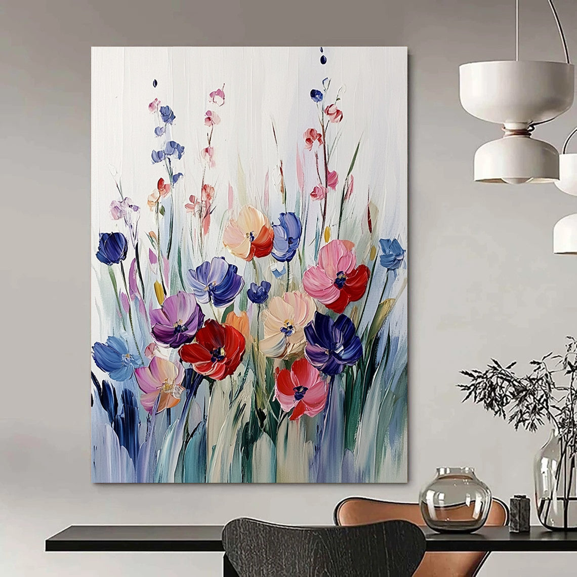 Colorful Flower Bouquet Painting of Vibrant Blooms GAB0127