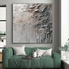 Textured Concrete - Like Surface Abstract Painting with Raw Authenticity WINK251